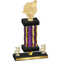Premium Single Purple Glacier Year Swimming Trophy