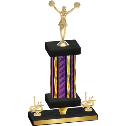 Premium Single Purple Glacier First Place Cheerleading Trophy