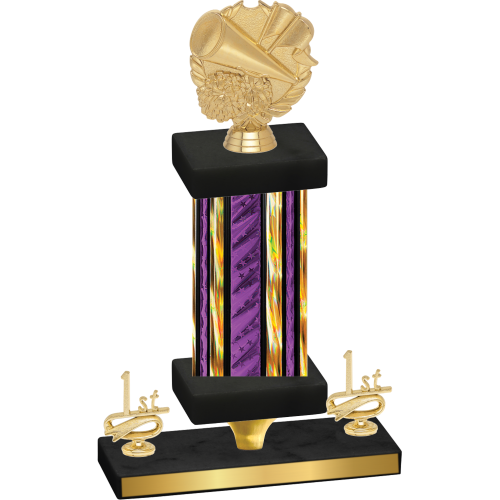 Premium Single Purple Glacier First Place Cheerleading Trophy