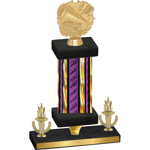 Premium Single Purple Glacier Victory Cheerleading Trophy