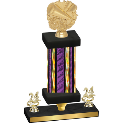 Premium Single Purple Glacier Year Cheerleading Trophy