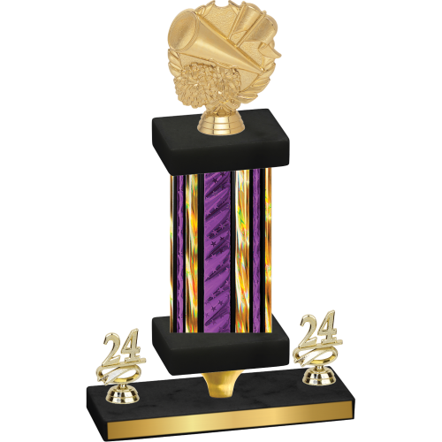 Premium Single Purple Glacier Year Cheerleading Trophy