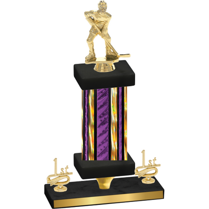 Premium Single Purple Glacier First Place Hockey Trophy