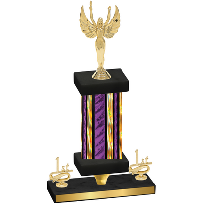 Premium Single Purple Glacier First Place Victory Trophy