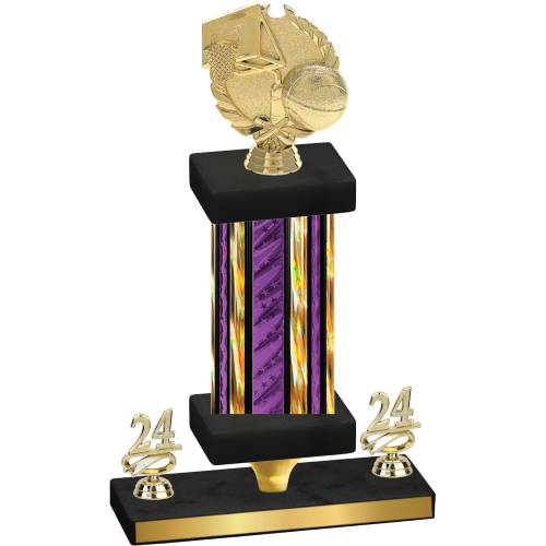 Premium Single Purple Glacier Year Basketball Trophy