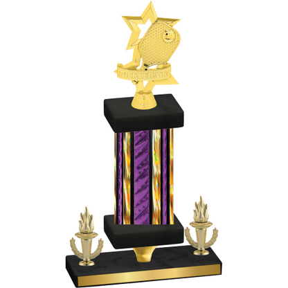 Premium Single Purple Glacier Victory Pickleball Trophy