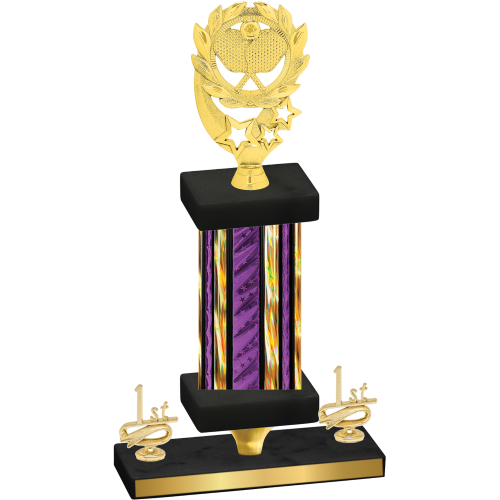 Premium Single Purple Glacier First Place Pickleball Trophy