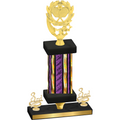 Premium Single Purple Glacier Third Place Pickleball Trophy