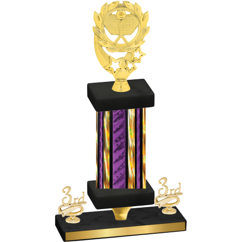 Premium Single Purple Glacier Third Place Pickleball Trophy