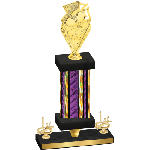 Premium Single Purple Glacier First Place Pickleball Trophy