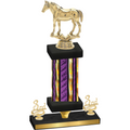 Premium Single Purple Glacier Third Place Horses Trophy
