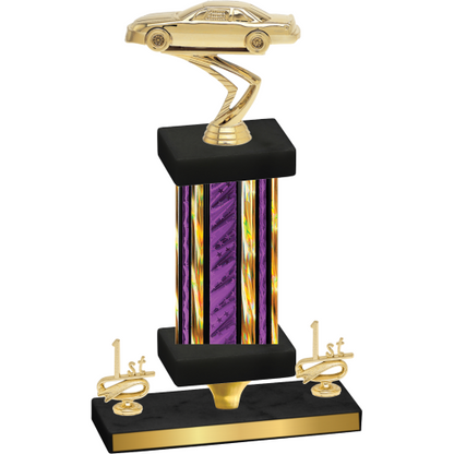 Premium Single Purple Glacier First Place Cars Trophy