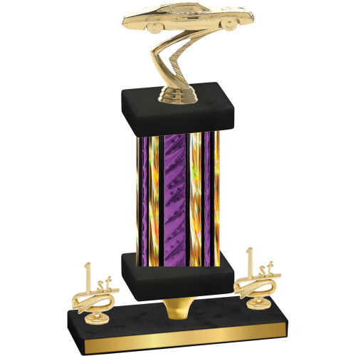 Premium Single Purple Glacier First Place Cars Trophy