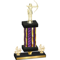 Premium Single Purple Glacier Fourth Place Archery Trophy