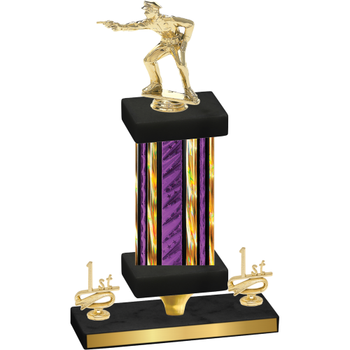 Premium Single Purple Glacier First Place Shooter Trophy