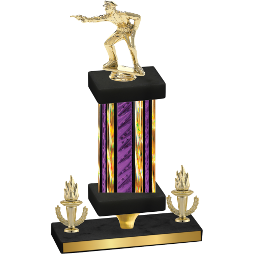 Premium Single Purple Glacier Victory Shooter Trophy