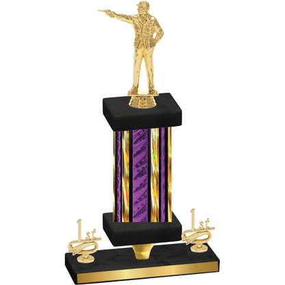 Premium Single Purple Glacier First Place Shooter Trophy