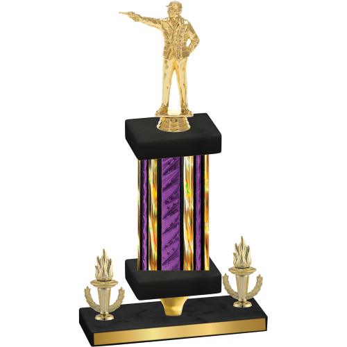 Premium Single Purple Glacier Victory Shooter Trophy