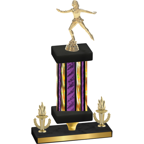 Premium Single Purple Glacier Victory Skater Trophy