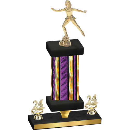 Premium Single Purple Glacier Year Skater Trophy