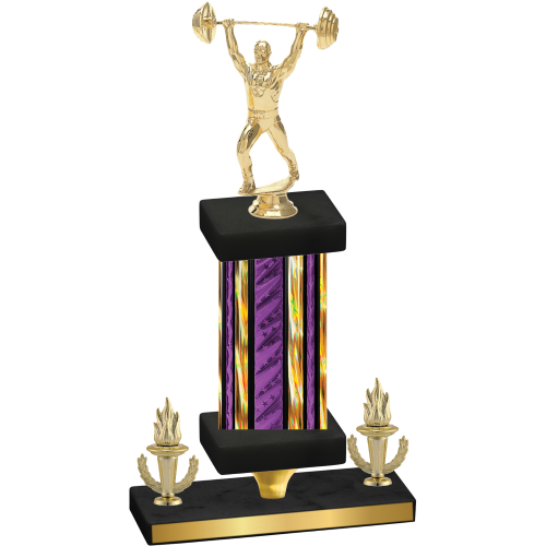 Premium Single Purple Glacier Victory Weights Trophy