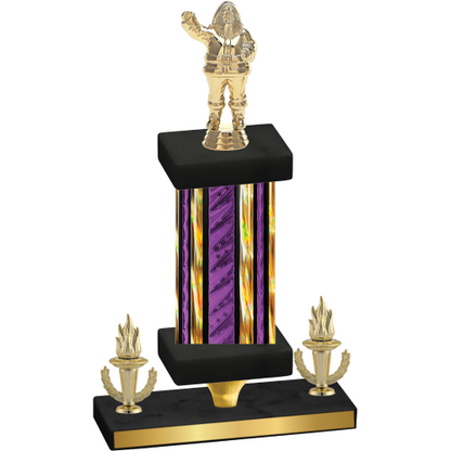 Premium Single Purple Glacier Victory Holiday Trophy