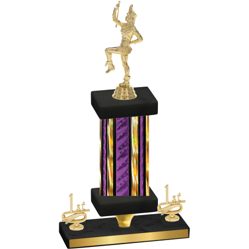 Premium Single Purple Glacier First Place Majorette Trophy