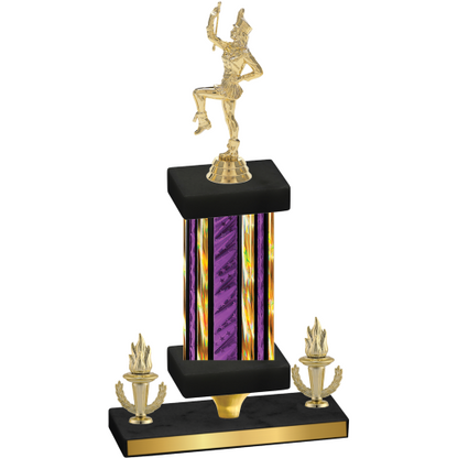 Premium Single Purple Glacier Victory Majorette Trophy