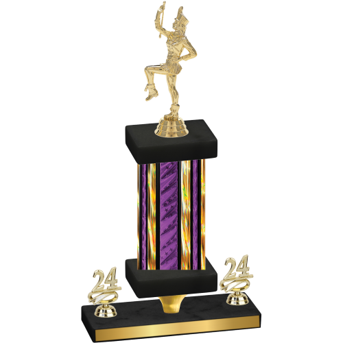 Premium Single Purple Glacier Year Majorette Trophy