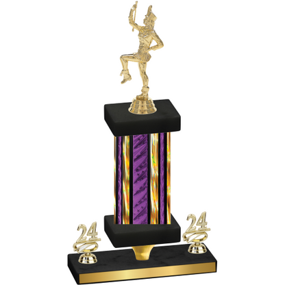 Premium Single Purple Glacier Year Majorette Trophy