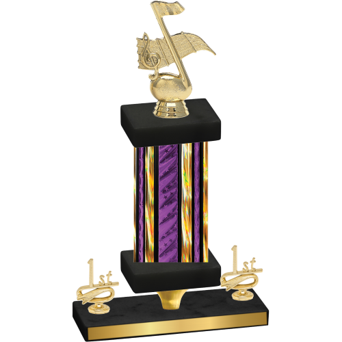 Premium Single Purple Glacier First Place Music Trophy