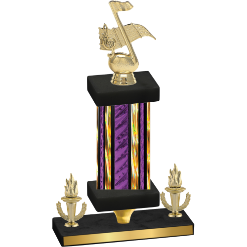 Premium Single Purple Glacier Victory Music Trophy