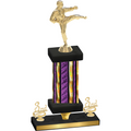Premium Single Purple Glacier Third Place Karate Trophy