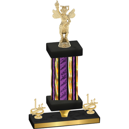 Premium Single Purple Glacier First Place Academics Trophy