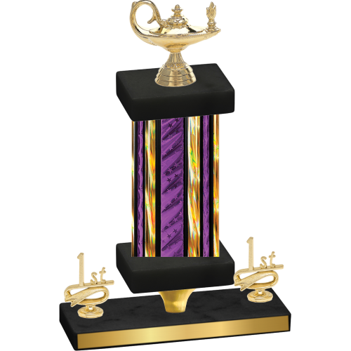 Premium Single Purple Glacier First Place Academics Trophy