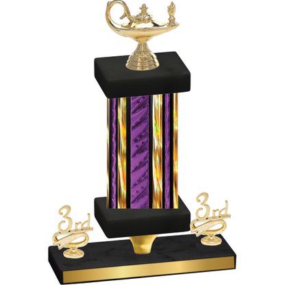 Premium Single Purple Glacier Third Place Academics Trophy