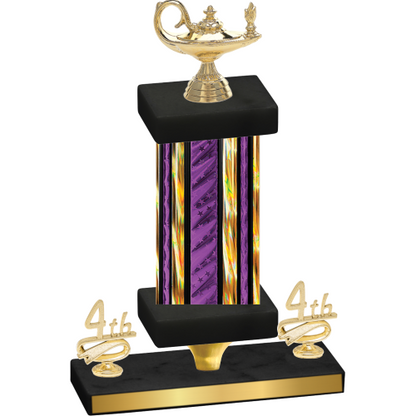 Premium Single Purple Glacier Fourth Place Academics Trophy