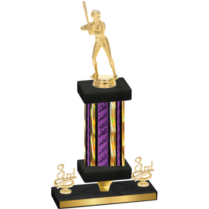 Premium Single Purple Glacier Third Place Softball Trophy