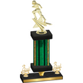 Premium Single Green Glacier Third Place Football Trophy