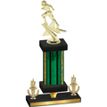 Premium Single Green Glacier Victory Football Trophy
