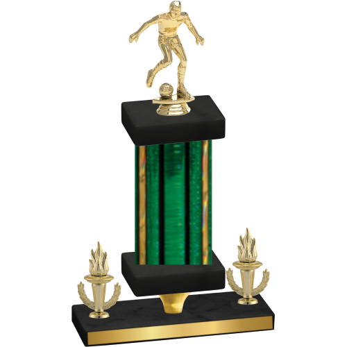 Premium Single Green Glacier Victory Soccer Trophy