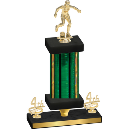 Premium Single Green Glacier Fourth Place Soccer Trophy