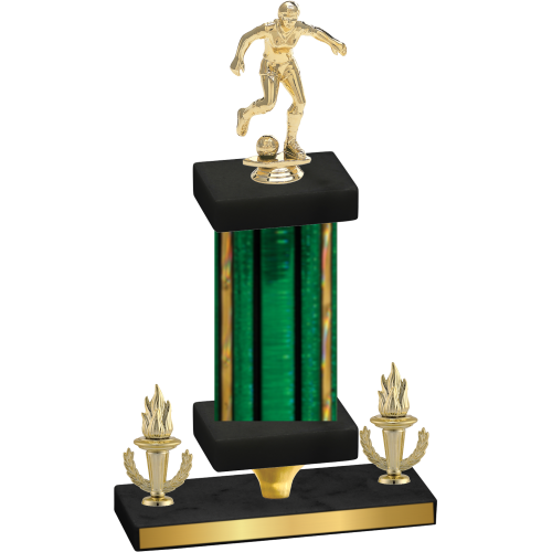 Premium Single Green Glacier Victory Soccer Trophy
