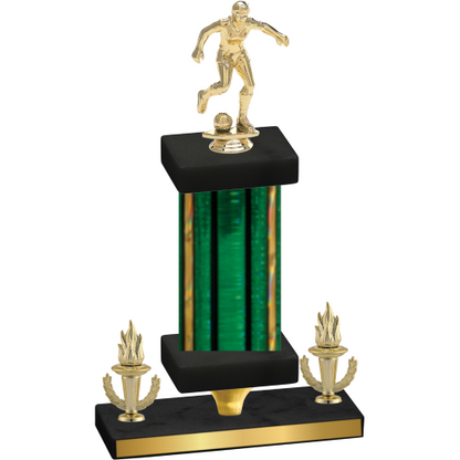 Premium Single Green Glacier Victory Soccer Trophy