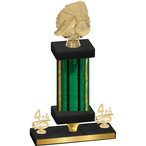Premium Single Green Glacier Fourth Place Soccer Trophy
