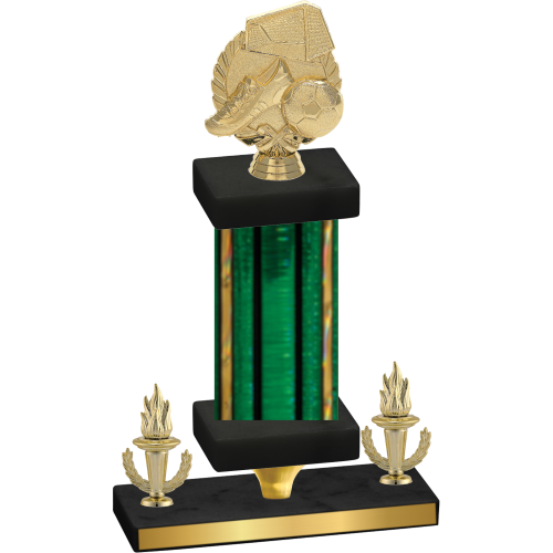 Premium Single Green Glacier Victory Soccer Trophy