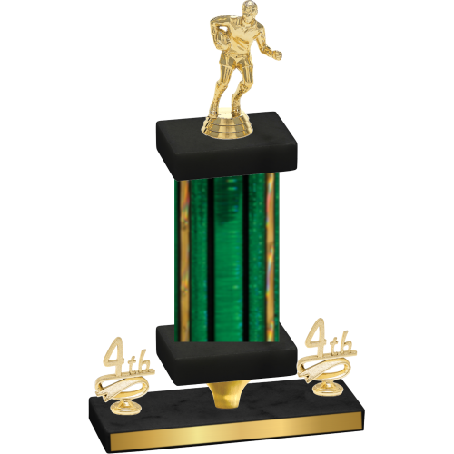 Premium Single Green Glacier Fourth Place Rugby Trophy