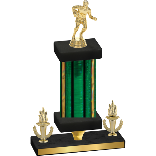 Premium Single Green Glacier Victory Rugby Trophy