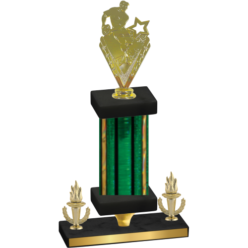 Premium Single Green Glacier Victory Rugby Trophy