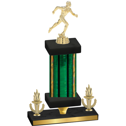 Premium Single Green Glacier Victory Running Trophy